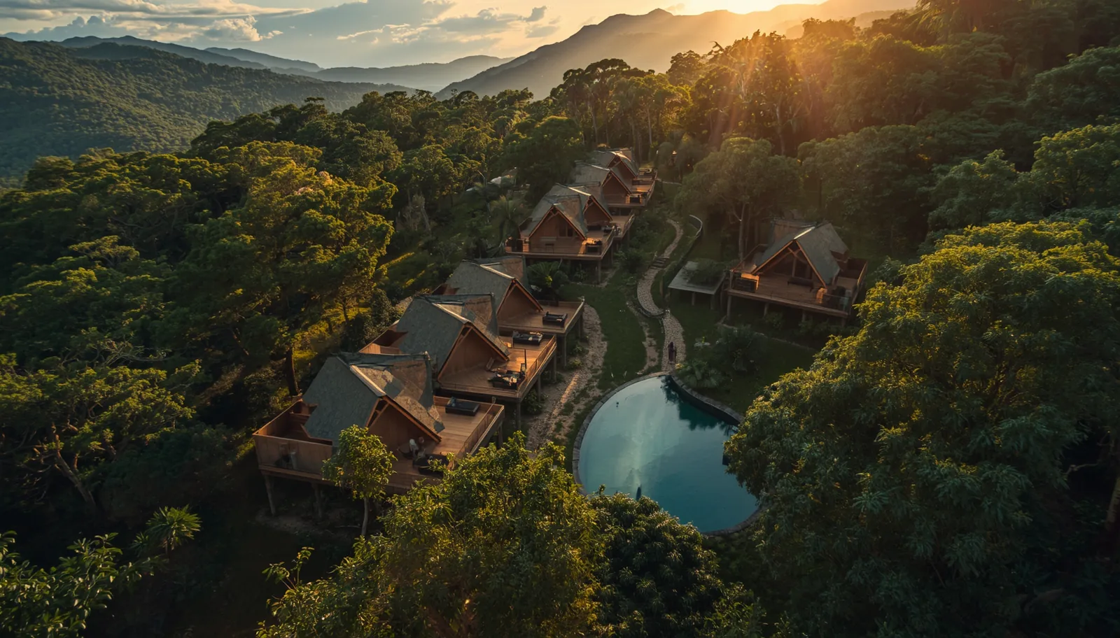 Eco-resort concept seen from above